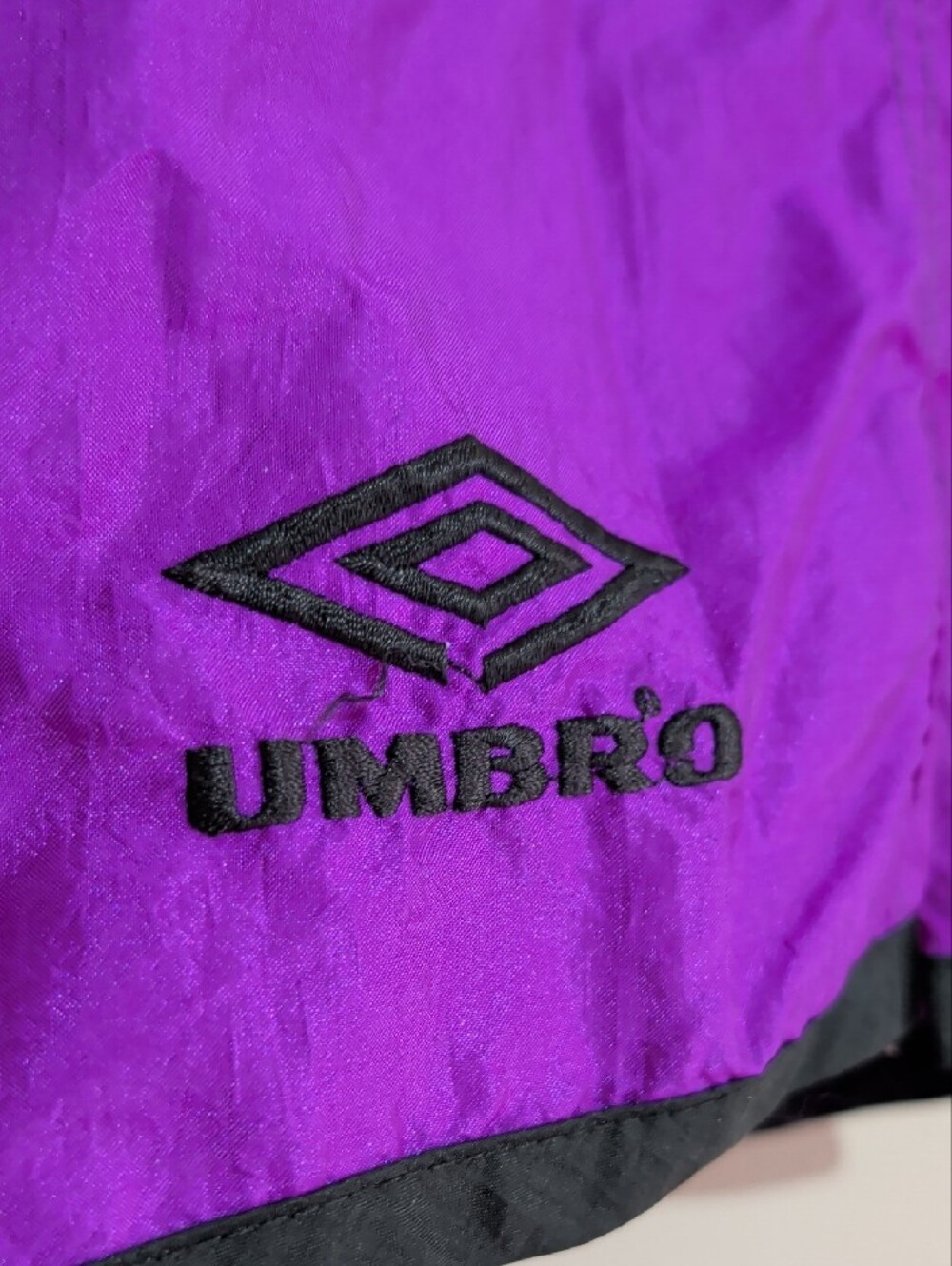 Umbro Purple Athletic Shorts with Black Trim - Picture 3 of 10